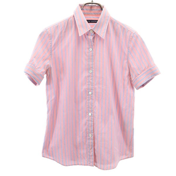 Qoo10] Ralph Lauren 日本製 ストライプ 半袖 シャツ 9 ピ