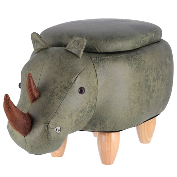 アニマルスツール 収納付き サイ 34924 不二貿易