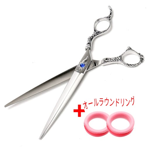 [韓国公式/正規品] アキズ SL4-IBR-80MY V10 8インチ 長鋏 やわらかい切削感 職人鋏 ミンガウィ 愛犬鋏 + 贈呈 2錠 ケース