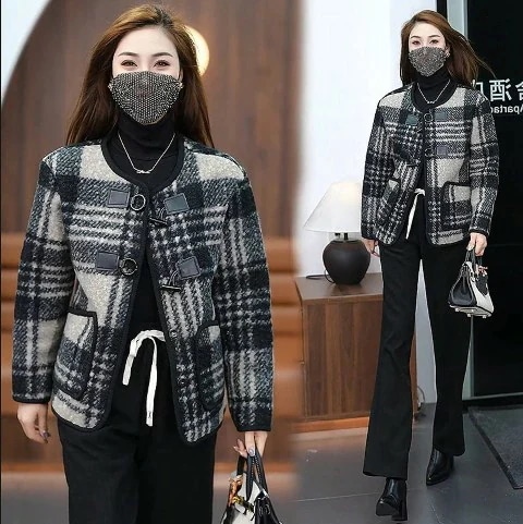 【急速出荷!】早く買いに来て コート アウター ジャケット 羽織 チェック柄 長袖 シンプル お出かけ きれいめ レディース【大きいサイズ レディース ロング ジャケット アウター 上着 ハンガー ロ