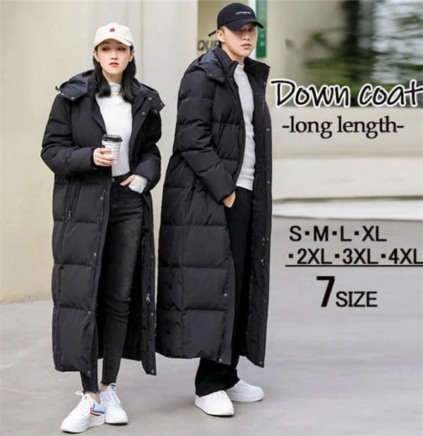 ダウンコート レディース ロング 男女兼用 きれいめ ベンチコート ロングダウン 防寒 暖かい 大きいサイズ メンズ s m l 2l 3l 4l 5lフード付き ダウン コート ロングコート ロン