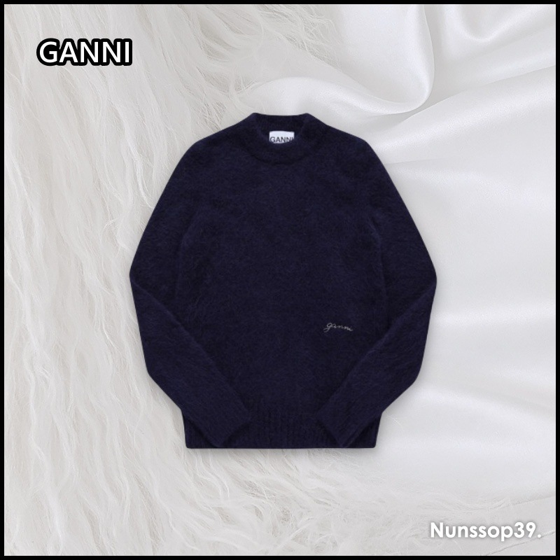 GANNI K2216 683 ブラッシュド アルパカ ニット