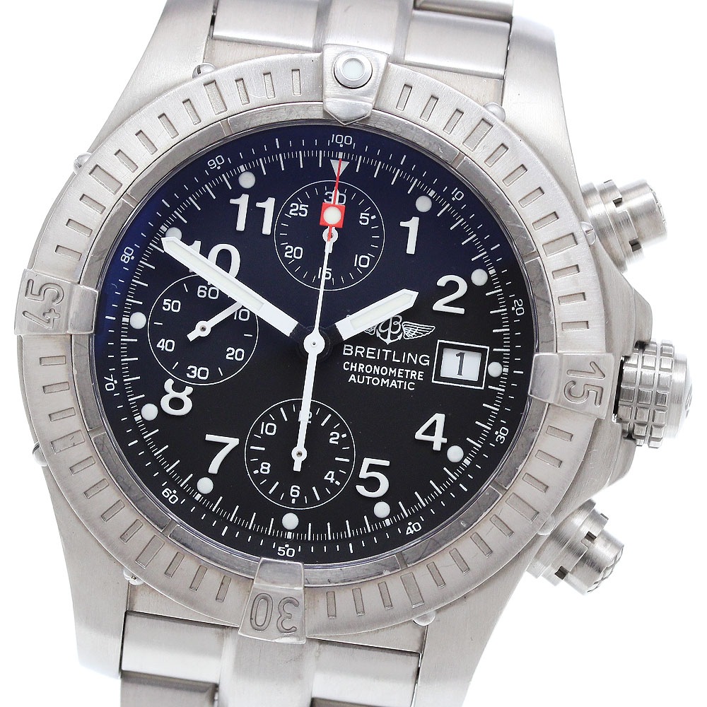ブライトリング BREITLING E13360 クロノアベンジャー デイト クロノグラフ 自動巻き メンズ 保証書付き_909866【中古】