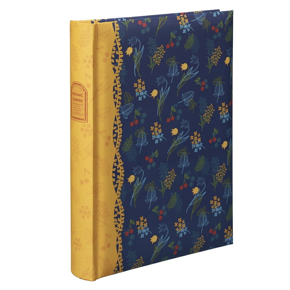 （まとめ買い）背丸ブック式/ポケットアルバム L判3段240枚 ボタニックガーデン イエロー BPL-240-6-Y [x3]