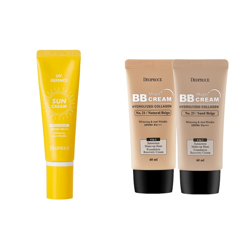 【ディオプラス】ユビディフェンスサンクリームスペシャルエディション（SPF50+PA+++）コラーゲンマジックビビクリームセット50g+60ml