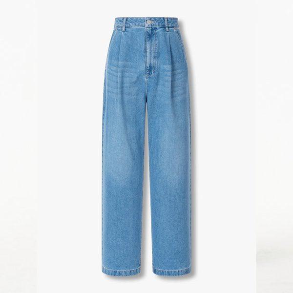 [スタジオトムボーイマン] ワンタックワイドデニムパンツ 9154231212 2種1択