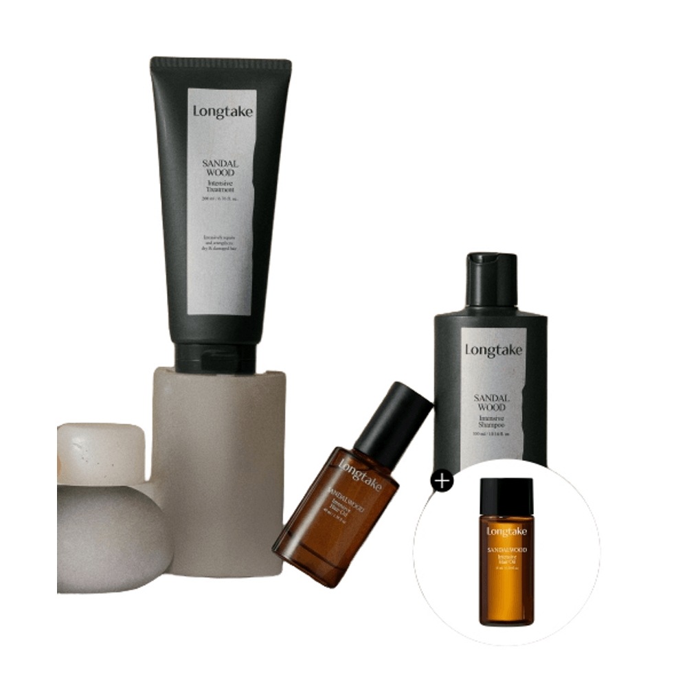[贈呈] サンダルウッドインテンシブトリオセット (ヘアオイル+トリートメント+シャンプー)