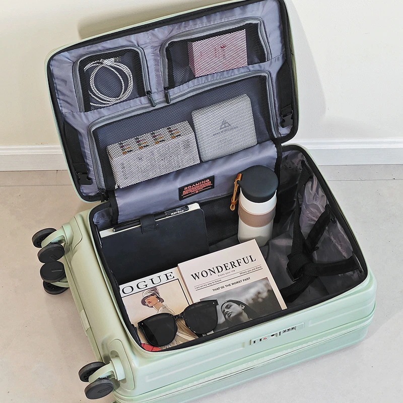 【最安値に挑戦】【人気商品】新作 サイドオープン 拡張機能付きスーツケース20/24 インチ 機内持ち込み可 大容量トラベルキャリーキャリーケース lサイ キャリーケース mサイ キャリーケース sサ