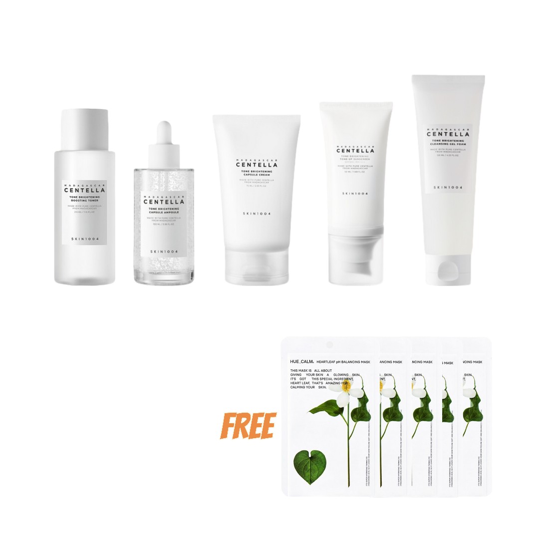 スキンエンジェル 5点セット トーンブライトニング ブースティングトナー＋カプセルアンプル＋カプセルクリーム＋トーンアップ サンスクリーン＋クレンジングジェルフォーム（ヒューカーム マスクパック5