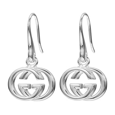 GUCCI 223321-J8400-8106 SILVER PIERCE MADE IN ITALY グッチ インターロッキングGGピアス