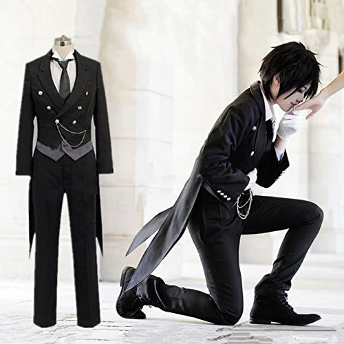 セバスチャン コスプレ メートルカードエリス 燕尾服 執事服 Sebasuchan Black Butler タキシード 仮装 変装 舞台演出服 日常服 学園祭 文化祭 ハロウイン クリスマス
