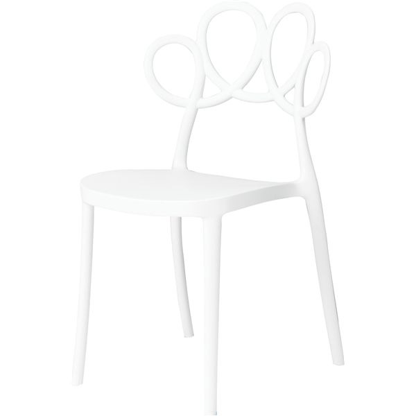 チェア ホワイト （約W50.5×D54×H83.5×SH44.5cm） 完成品