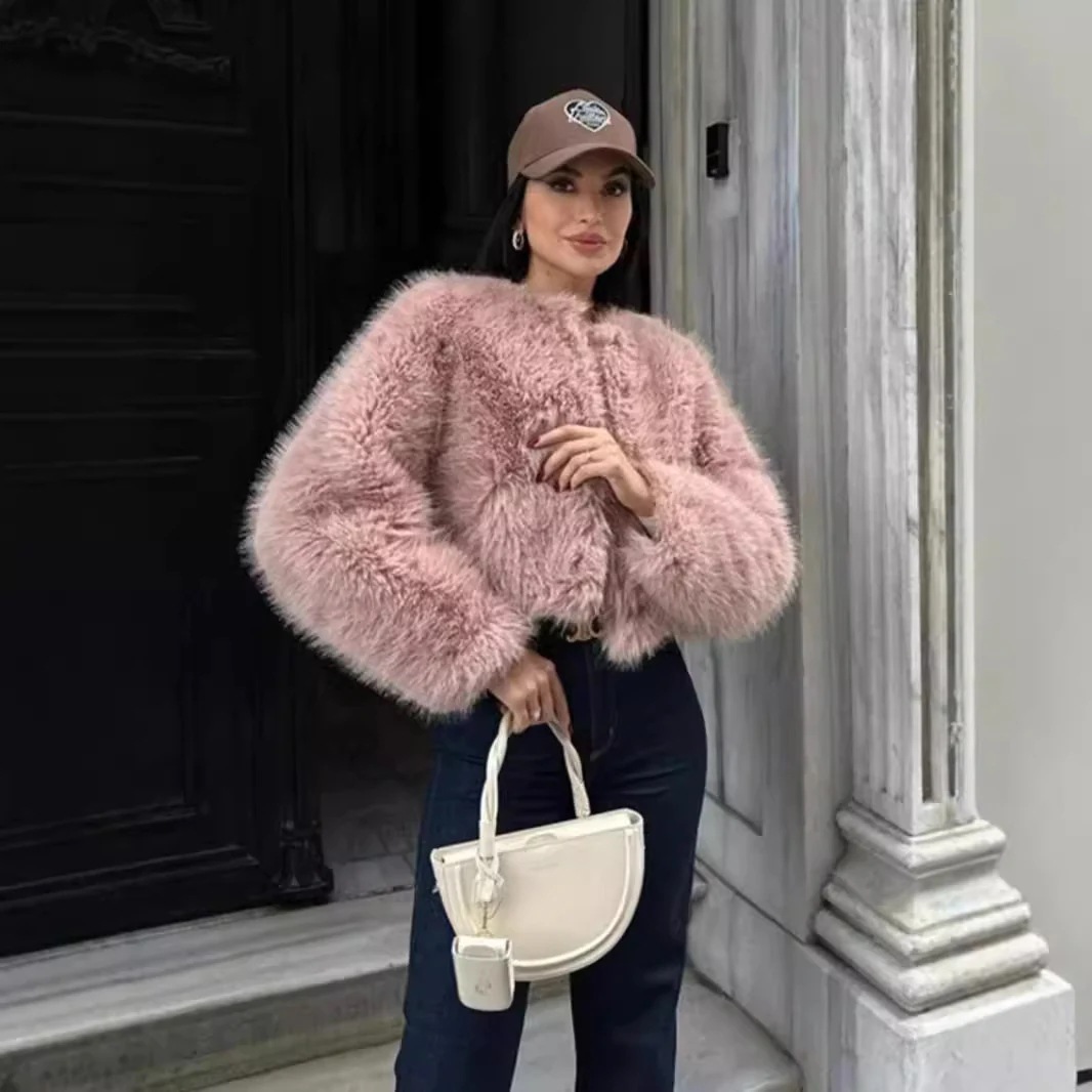 大好評 毛皮秋冬フォックスファージャケット女性社交家スタイル3色の気質ショート人工毛皮ジャケット