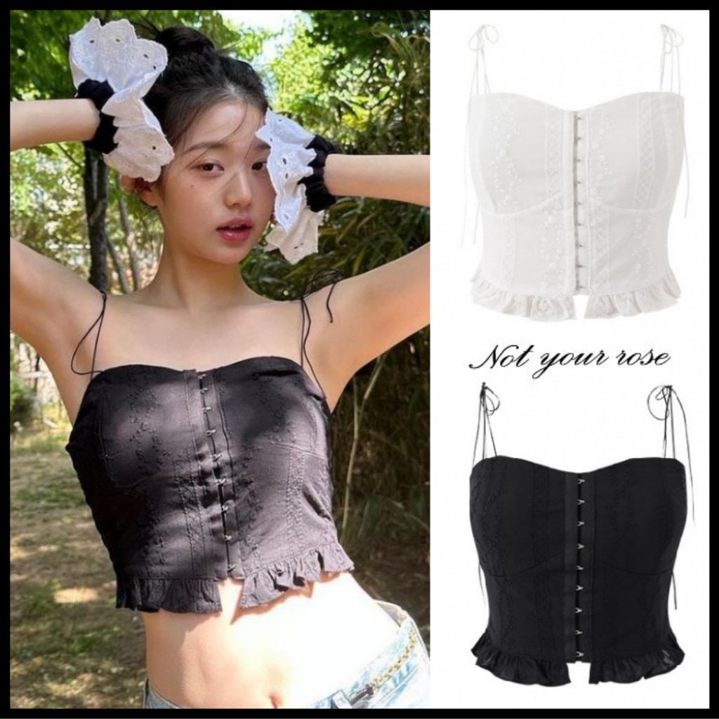【NOT YOUR ROSE】 LACE BUSTIER SLEEVELESS [ウォニョン着用]
