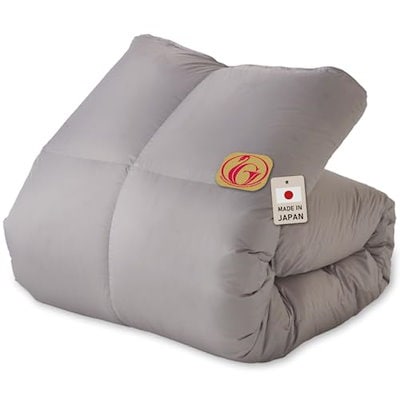 他サイト： アイリスプラザ 羽毛布団 ホワイトダックダウン80％ シングル 羽毛パワーアップ加工済 ホワイトダックダウンをリッチに配合 自宅洗濯OK お手入れ簡単 グレーの商品画像