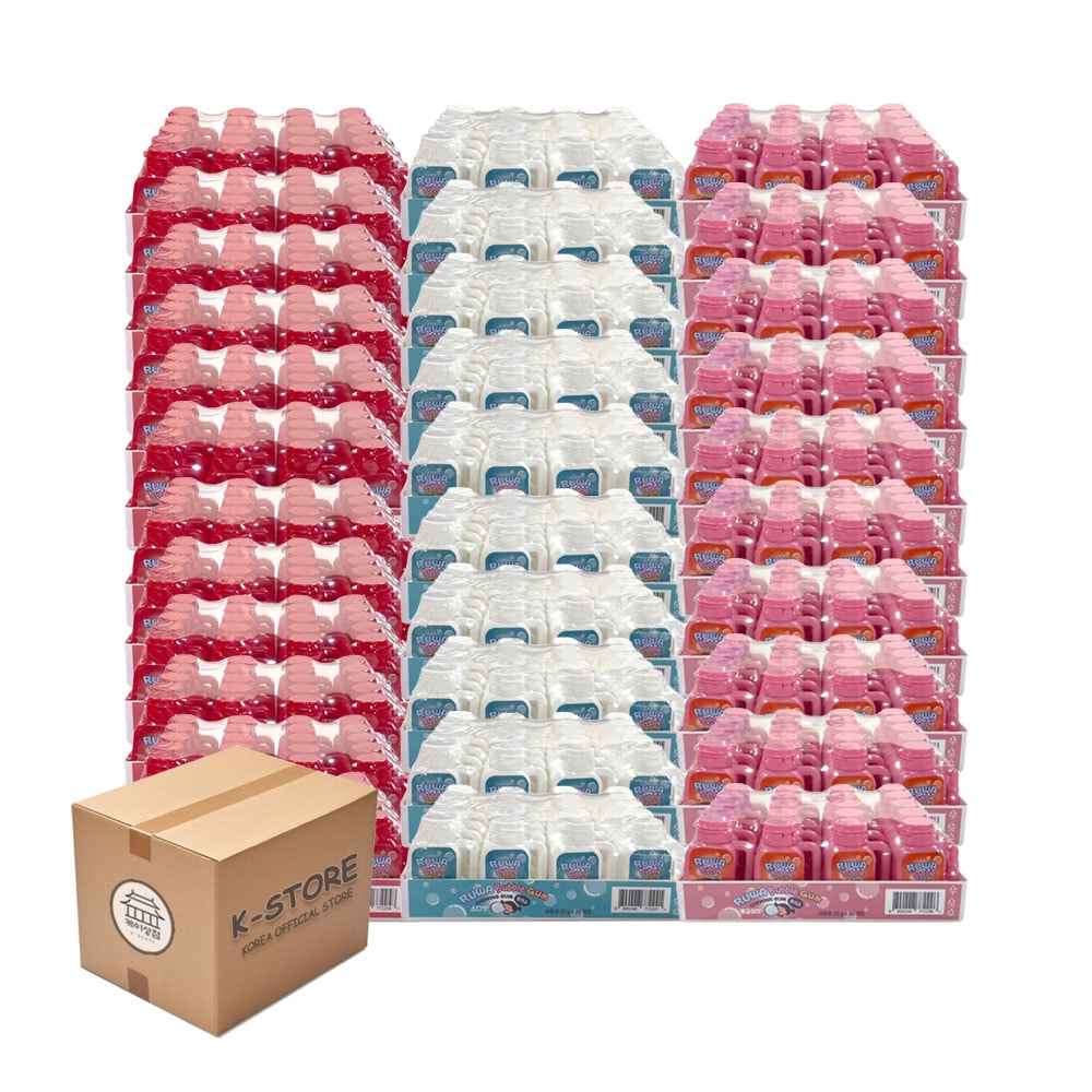[卸販売] RUWA ルワバブルガム 粉ガム コーラ味 もも味 ソーダ味 25g 1BOX (20個 x 10)