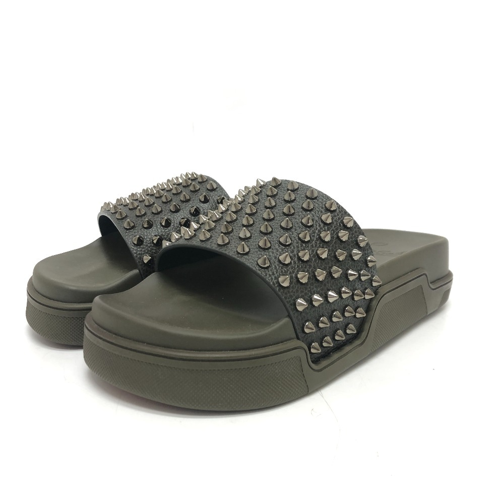 サンダル 1211099 フルファンスリッパ スパイク 靴 シューズ ラバー カーキ グリーン