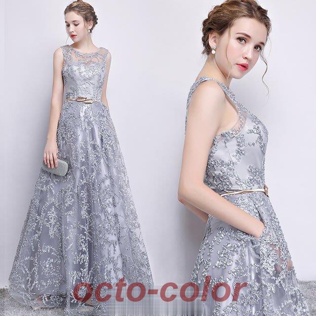 グレードレス ロング丈 ノースリーブ 二次会 お呼ばれ パーティードレス 30代 40代 Aライン ポケット付き ロングドレス 発表会ドレス