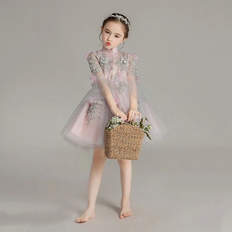 子供ドレス ダンス演出 舞台服 子供用ドレス フォーマルチュールドレス ピアノ演奏会 パーティー司会者 ガールズお嬢様風 ワンピース ダンス演出 90cm160cm