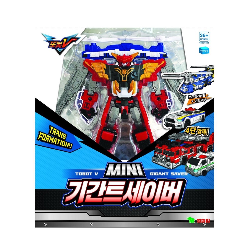 トボット ミニギガントセイバー ミニギガントセーバー 4つのビヒクル 韓国変身ロボットおもちゃ アクションフィギュア Gigant Saver