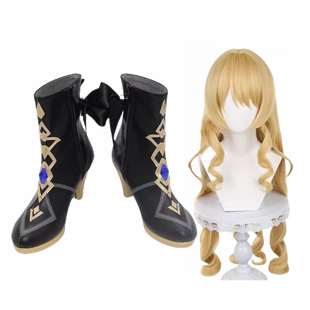 ナヴィア コスプレ靴 ウィッグ付き ブーツ コスプレ 演出服 アニメ 祭り ハロウィン クリスマス 学園祭 文化祭 仮装