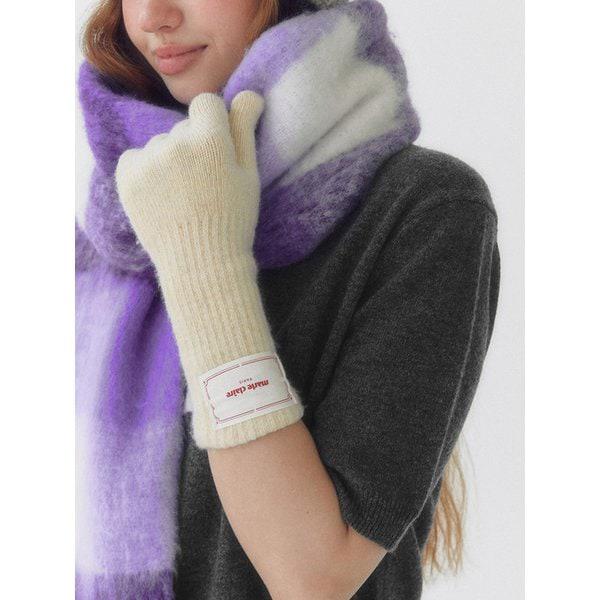 マリーラベルウールフィンガーホール手袋(MAFDAC05MCM)