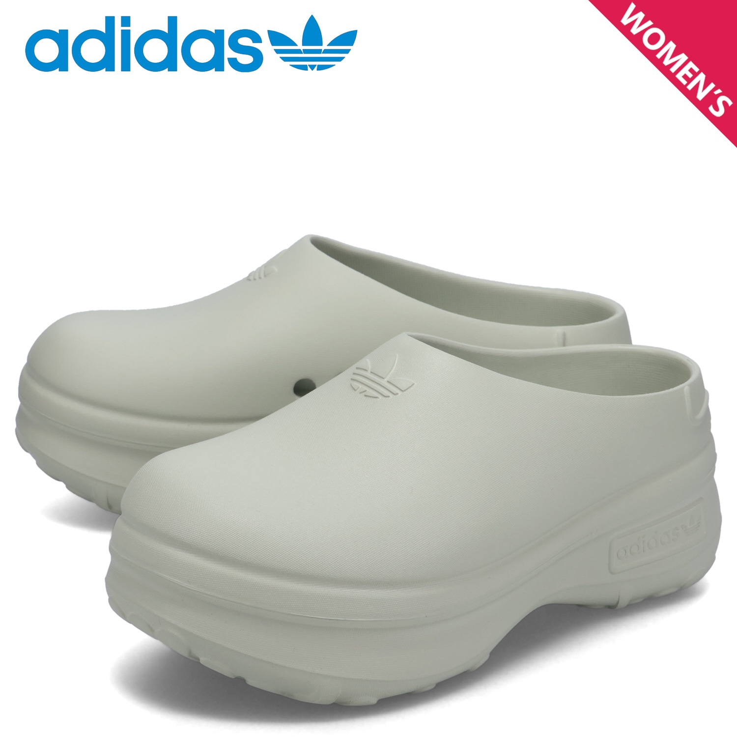 クロッグサンダル アディフォーム スタン ミュール レディース 厚底 グン IE0478