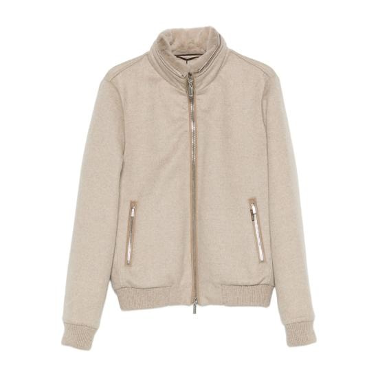 MOORER Men Bomber Jackets O100097 BELLATI BA BEIGE NEUTRALS