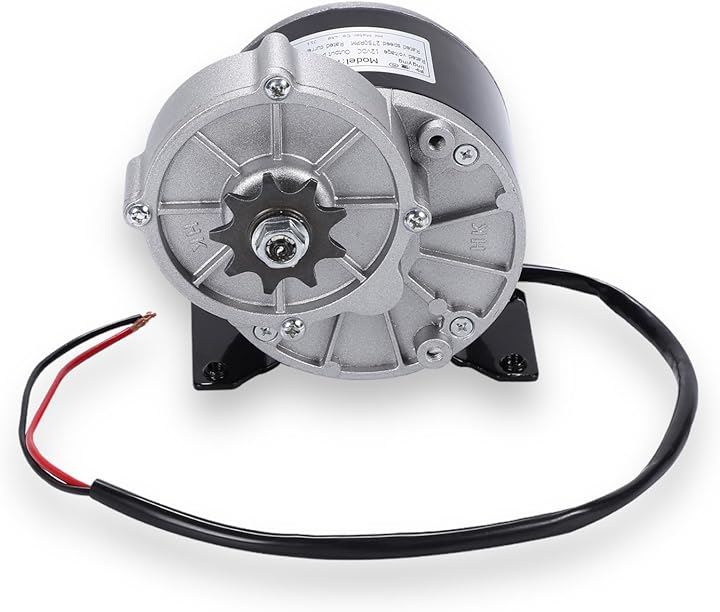 ギヤ 減速 モーター 12V 250W 自転車 バイク スクーター 電動 改造 改良 DIY 作成 ブラシ DCモーター スプロケット 純銅 汎用品( 12V スプロケット ギヤタイプ)