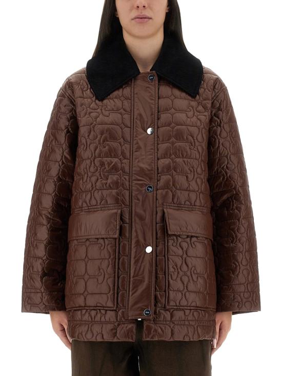 GANNI Women Jackets W0397 979 BROWN