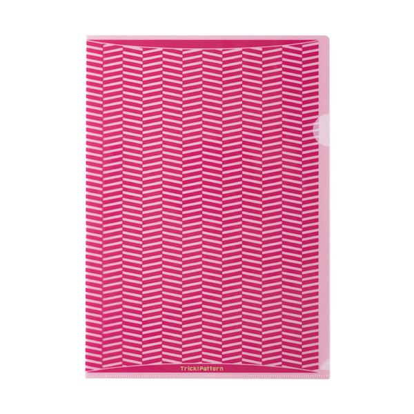 (まとめ) ヒサゴ トリック クリアフォルダ A4ピンク OP2449 1パック(10枚) (×10セット)