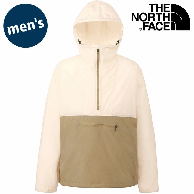 コンパクトアノラック [NP22333-WC] Compact Anorak メンズ TNF アウトドア ライトアウター ナイロンパーカー マウンテンパーカー ホワイトデューン/クラシックカーキ