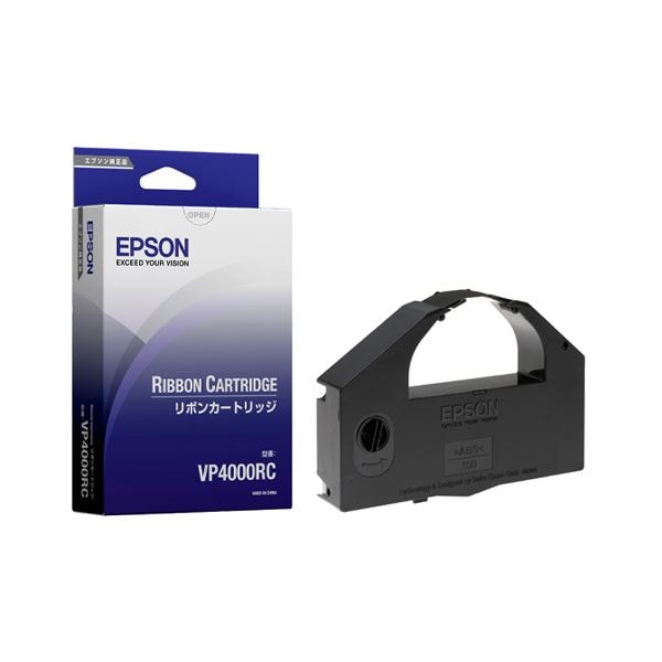 (まとめ) エプソン リボンカートリッジ 黒VP4000RC 1本 (×5セット)