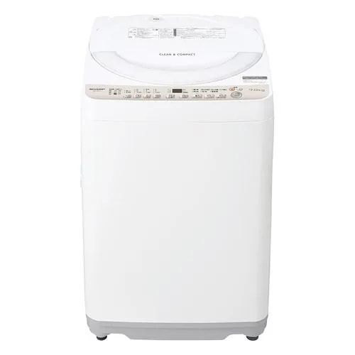 シャープ EST717 全自動洗濯機 高濃度洗浄機能搭載 洗濯 7kg ベージュ