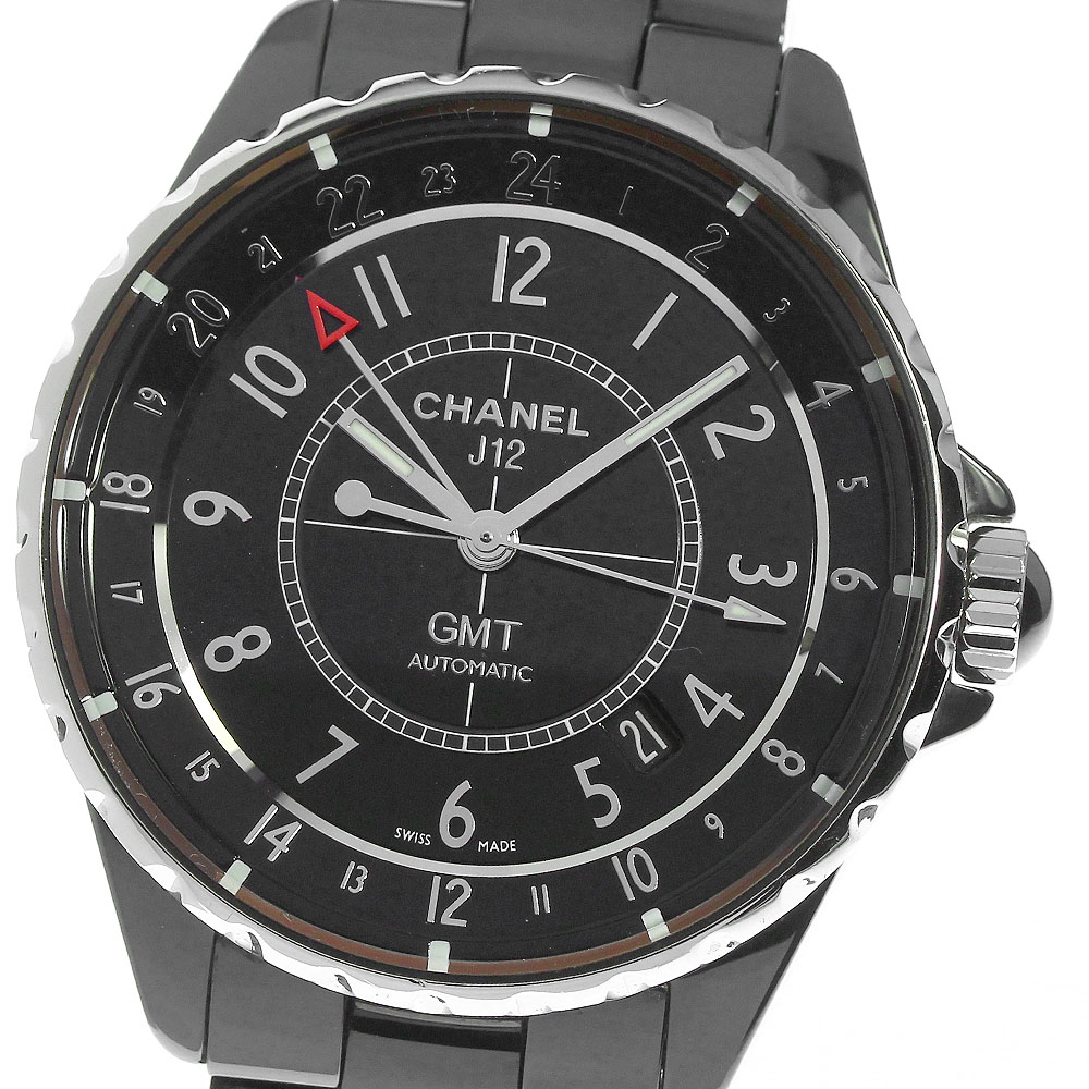 見事な CHANEL CHANELシャネル H3102 _800344【中古】 良品 メンズ 自動巻き GMT J12 その他 ブランド腕時計