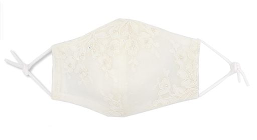 [MIWAKI] マスク レディース レース フォーマル フィルターポケット付き 立体 女性用 フォーマル 高級 日本製 ラガトーラ 刺繍
