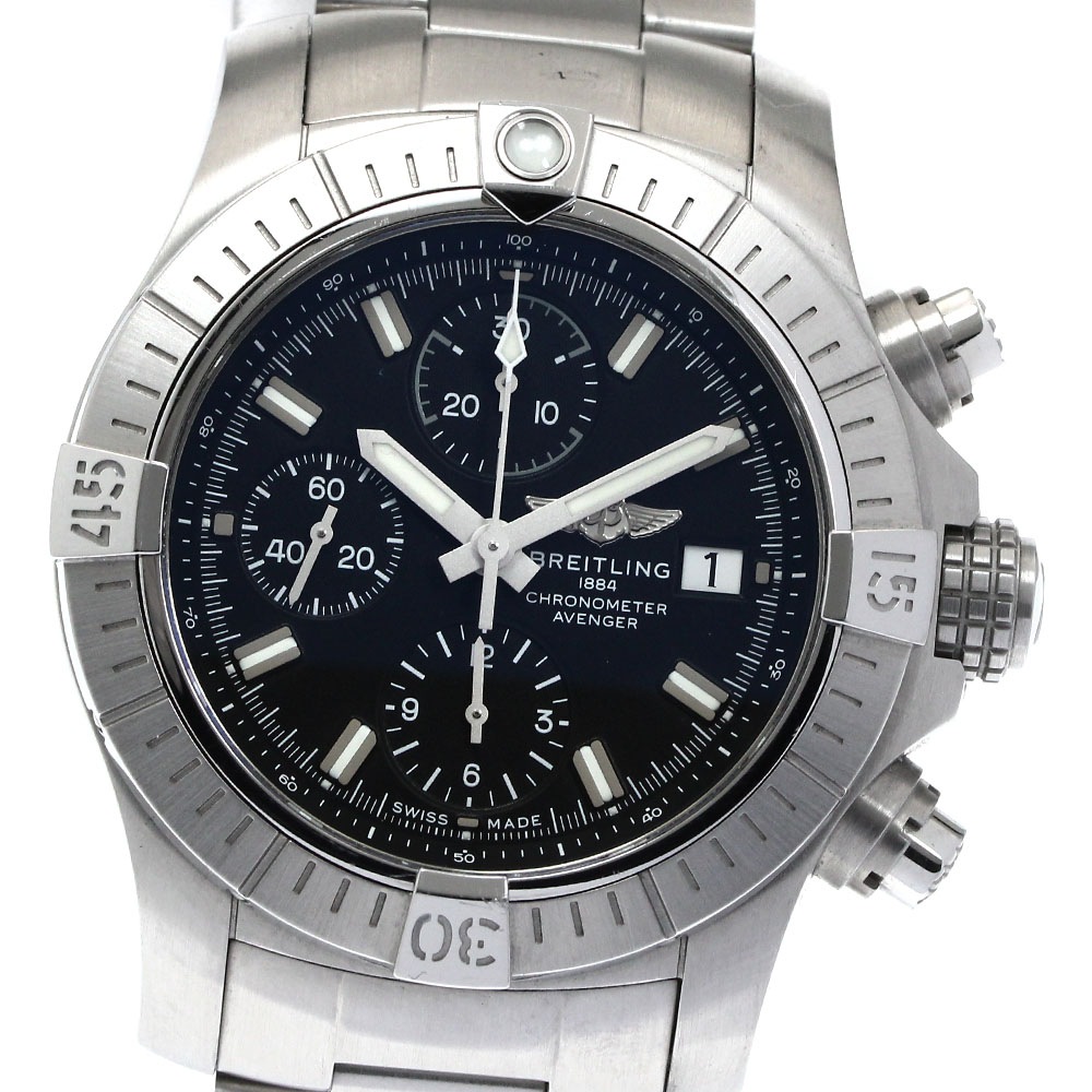 ブライトリング BREITLING A13385 アベンジャー クロノグラフ 43 デイト 自動巻き メンズ 箱・保証書付き_879085【中古】