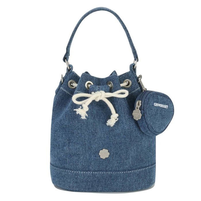 2024ssクローバーハート デニム バケットバッグ