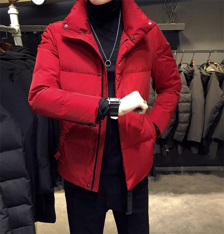 今だけのコットン メンズ 冬 コート 新作 韓国 スリム ダウンコート トレ