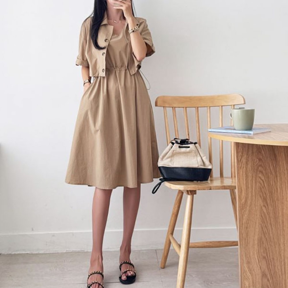 [NAK21] テーラードジャケットワンピースセットアップ NK51-SETS-12