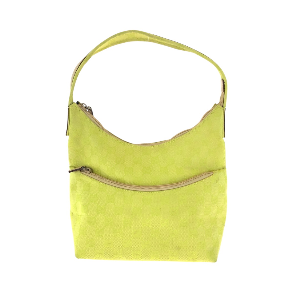 イエロー ベージュ ゴールド金具 GGキャンバス 001 3386 ワンショルダーバッグ 肩掛け レディース 502044