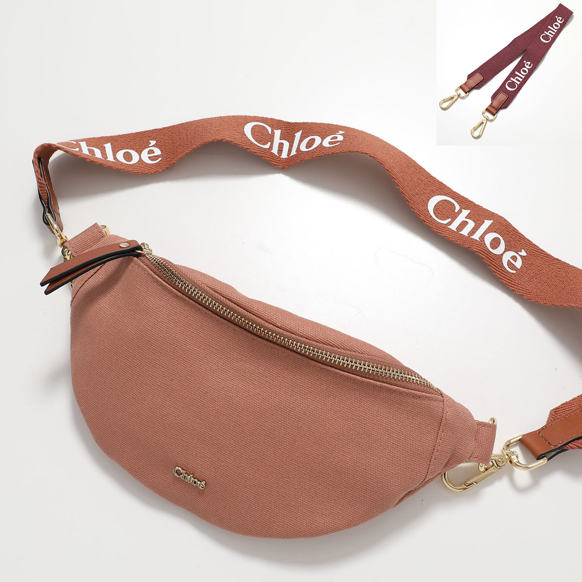 Chloe Kids クロエ キッズ ベルトバッグ C20685 レディース ガールズ クロスボディ ボディバッグ ショルダーバッグ ウエストポーチ ロゴ 鞄 360/BRICK