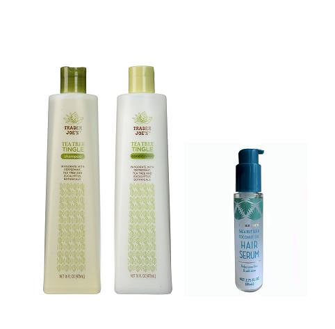 トレーダージョーズ シャンプー＆コンディショナーとヘアセラム シアバター ココナッツオイル髪うるおい応援セット