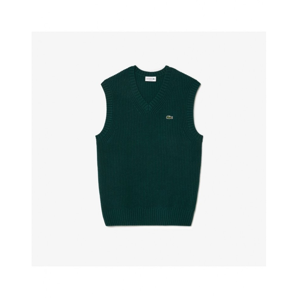 ラコステメンズリブティッシュ Vネックベスト AH3143-54N YZP