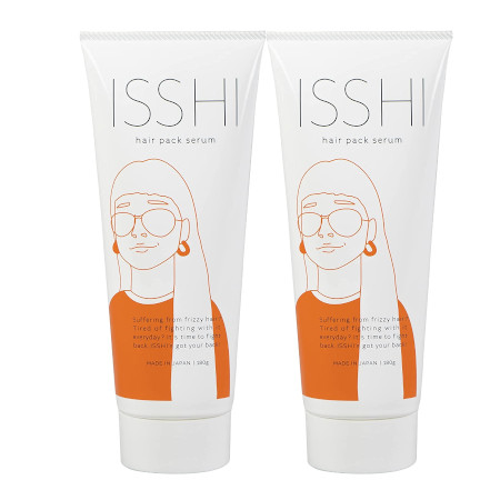 【2個セット】ISSHI イッシ ヘアパックセラム　くせ毛 うねり広がり 補修　酸熱トリートメント 180g(4560249795618-2)