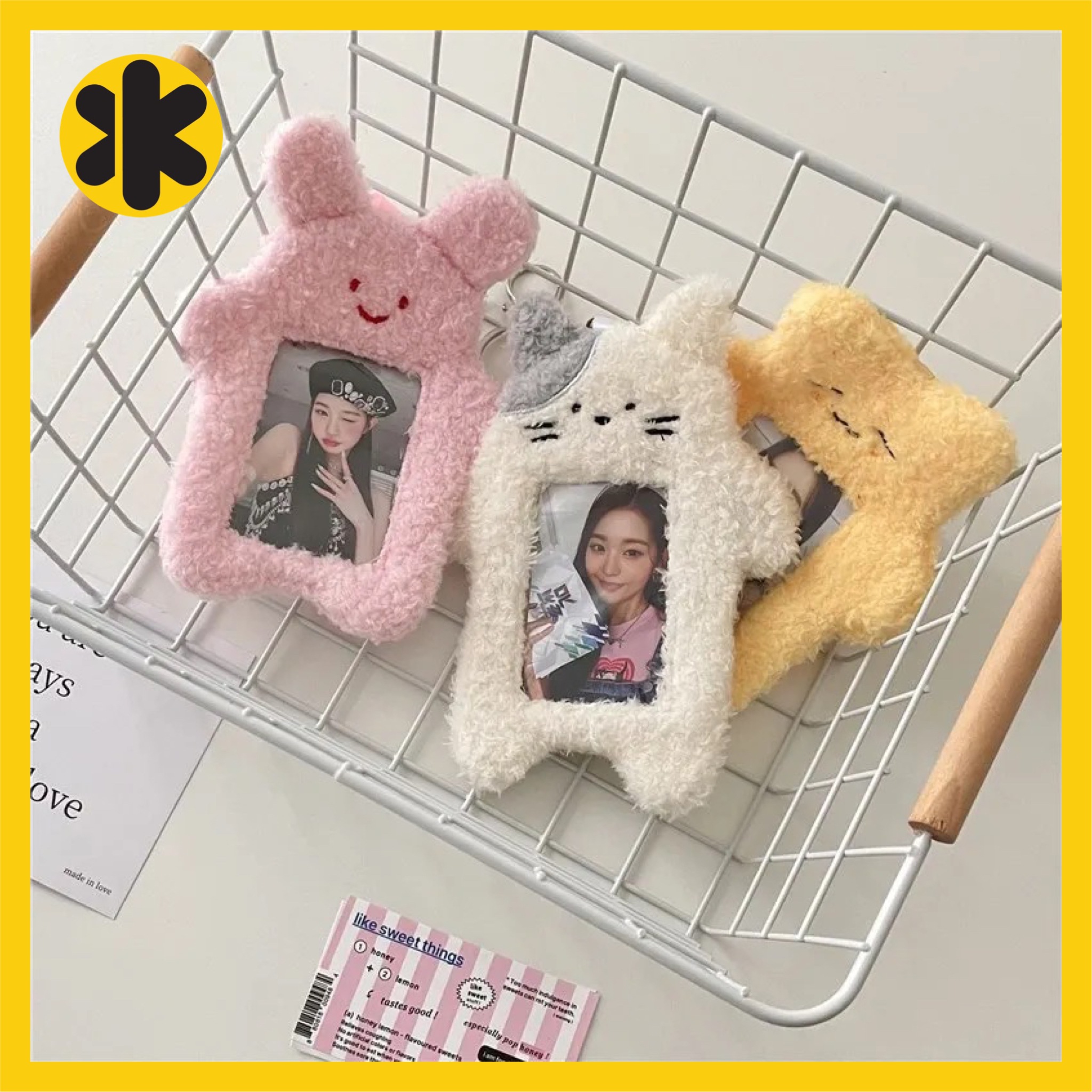 Qoo10] ふわふわうさぎ(ピンク)【ぬいぐるみカー : KPOP