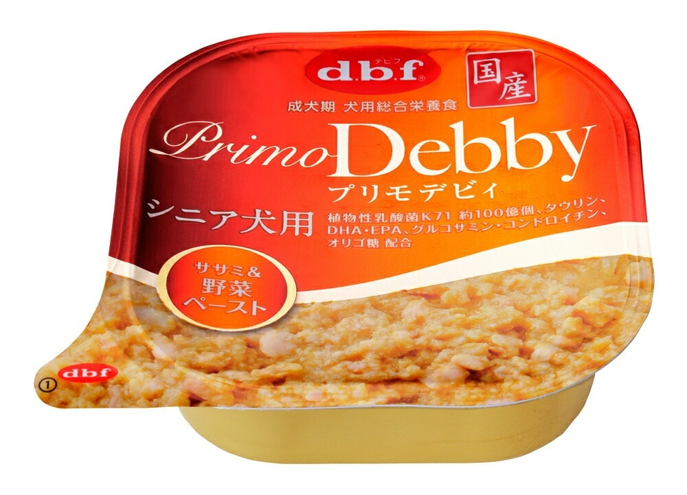 （まとめ買い）デビフペット プリモデビィ シニア犬用 ササミ&野菜ペースト 95g 犬用フード [x24]