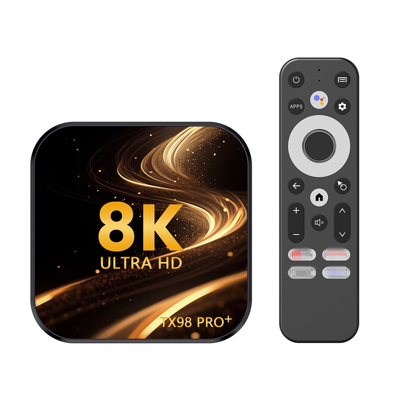 Tx98 Pro + セットトップ ボックス Rk3528 4gb/64g Android 13 デュアル Wifibluetooth リモコン付き