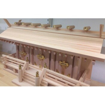 神棚の里 木曽桧 神棚 低床通し屋根三社月読 金具