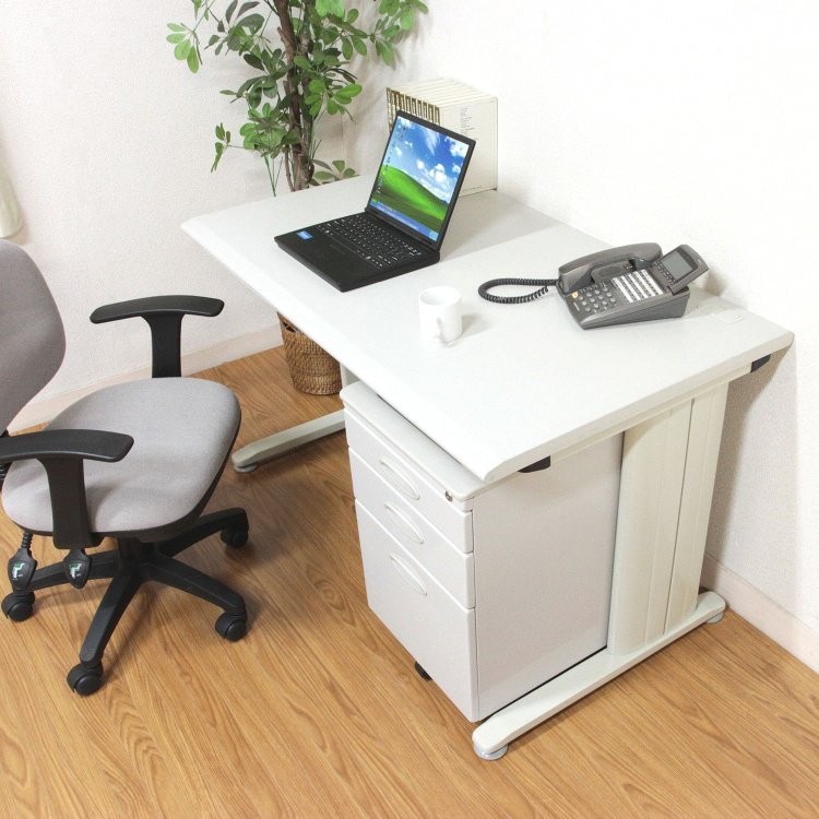 ワークデスク おしゃれ 平机 事務机 パソコンデスク ホワイト